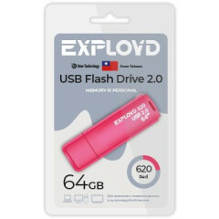 USB Flash накопитель 64Gb Exployd 620 Red