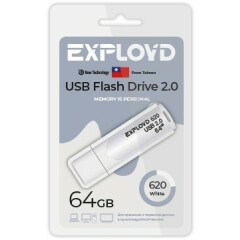 USB Flash накопитель 64Gb Exployd 620 White