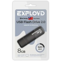 USB Flash накопитель 8Gb Exployd 620 Black