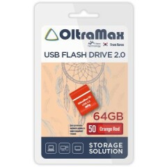 USB Flash накопитель 64Gb OltraMax 50 Orange Red