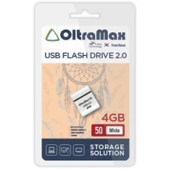 USB Flash накопитель 4Gb OltraMax 50 White