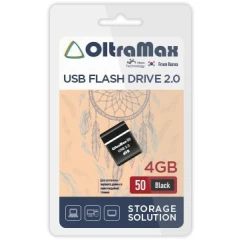 USB Flash накопитель 4Gb OltraMax 50 Black