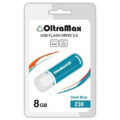 USB Flash накопитель 8Gb OltraMax 230 Steel Blue