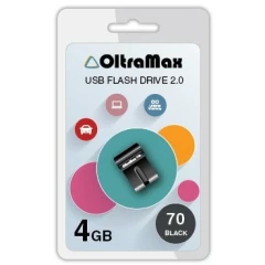 USB Flash накопитель 4Gb OltraMax 70 Black