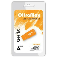 USB Flash накопитель 4Gb OltraMax Smile Orange