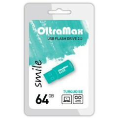 USB Flash накопитель 64Gb OltraMax Smile Turquoise