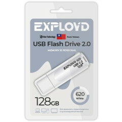USB Flash накопитель 128Gb Exployd 620 White