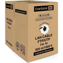 Бухта Exegate FUTP4-C5e-CU-S24-OUT-PE-BK-305, 305м