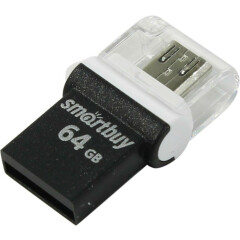 USB Flash накопитель 64Gb SmartBuy Poko OTG Black (SB64GBPO-K)