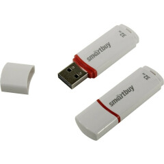 USB Flash накопитель 32Gb SmartBuy Crown Compact White (SB32GBCRW-W_C)