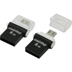USB Flash накопитель 8Gb SmartBuy Poko Black (SB8GBPO-K)