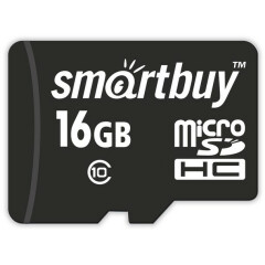 Карта памяти 16Gb MicroSD SmartBuy (SB16GBSDCL10-00LE)