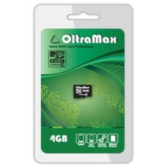 Карта памяти 4Gb MicroSD OltraMax (OM004GCSDHC4-W/A-AD)