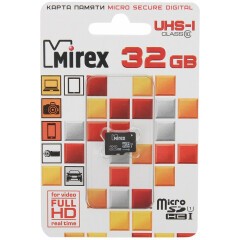 Карта памяти 32Gb MicroSD Mirex (13612-MCSUHS32)