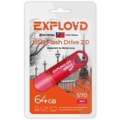 USB Flash накопитель 64Gb Exployd 570 Red