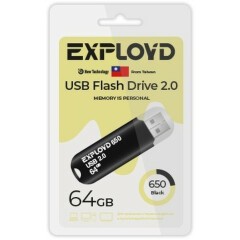 USB Flash накопитель 64Gb Exployd 650 Black
