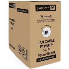 Бухта Exegate SFTP4-C5e-CU-S24-IN-PVC-GY-305, 305м