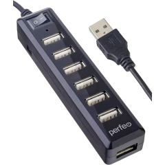USB-концентратор Perfeo PF-H034 Black