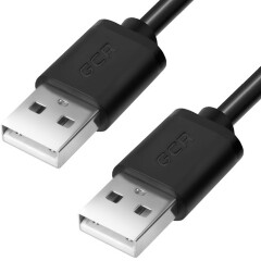 Кабель USB 2.0 A (M) - A (M), 0.3м, Greenconnect GCR-UM5M-BB2S-0.3m