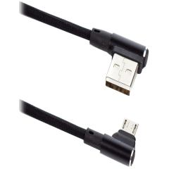 Кабель USB - microUSB, 1м, Blast BMC-117 Black