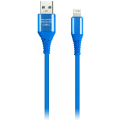 Кабель USB - Lightning, 1м, Smartbuy iK-512ERGbox blue