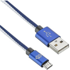 Кабель USB - microUSB, 0.15м, Digma MICROUSB-0.15M-BL