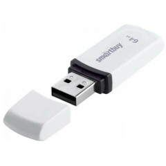 USB Flash накопитель 64Gb SmartBuy Paean White (SB64GBPN-W)