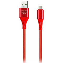 Кабель USB - microUSB, 1м, Smartbuy iK-12ERGbox Red