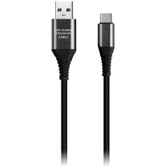 Кабель USB - USB Type-C, 1м, SmartBuy iK-3112ERGbox black