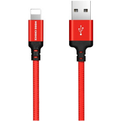 Кабель USB - Lightning, 1м, More Choice K12i Red/Black