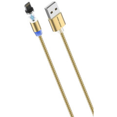 Кабель USB - Lightning, 1м, More Choice K61Si Gold