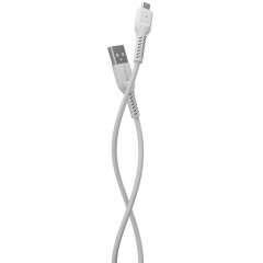 Кабель USB - microUSB, 1м, More Choice K16m White