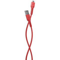 Кабель USB - microUSB, 1м, More Choice K16m Red