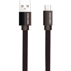 Кабель USB - microUSB, 1м, More Choice K20m Black