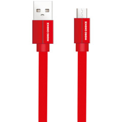 Кабель USB - microUSB, 1м, More Choice K20m Red