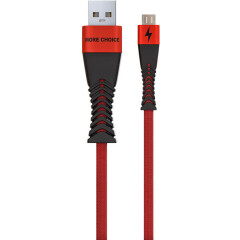 Кабель USB - microUSB, 1м, More Choice K41Sm Red/Black