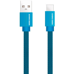 Кабель USB - USB Type-C, 1м, More Choice K20a Blue