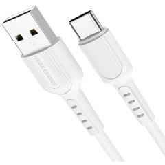 Кабель USB - USB Type-C, 1м, More Choice K26a White