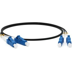 Оптический патч-корд Hyperline FC-D2-9-LC/UR-LC/UR-H-15M-LSZH-BK, 15м