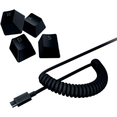 Колпачки и кабель для клавиатуры Razer PBT Keycap + Coiled Cable Black (US/UK)