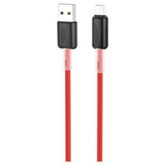 Кабель USB - microUSB, 1м, HOCO X48 Soft Red