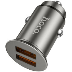 Автомобильное зарядное устройство HOCO NZ1 Developer Grey + MicroUSB Cable