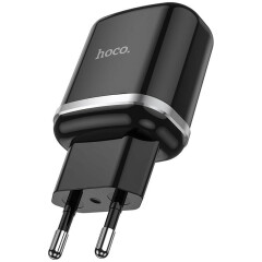 Сетевое зарядное устройство HOCO N3 Special single Black + MicroUSB Cable