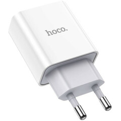 Сетевое зарядное устройство HOCO C81A Asombroso White + Lightning Cable