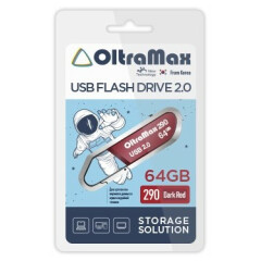 USB Flash накопитель 64Gb OltraMax 290 Dark Red