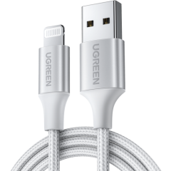 Кабель USB - Lightning, 1м, UGREEN US199 Silver