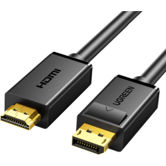 Кабель DisplayPort (M) - HDMI (M), 2м, UGREEN DP101