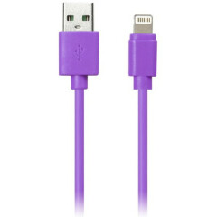 Кабель USB - Lightning, 1м, Smartbuy iK-512c-NB Violet