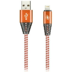 Кабель USB - Lightning, 1м, Smartbuy iK-512HH-NB Red