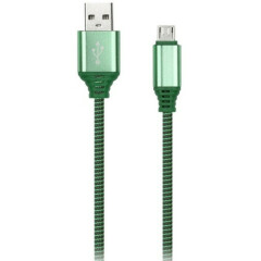 Кабель USB - microUSB, 1м, Smartbuy iK-12NS-NB Green